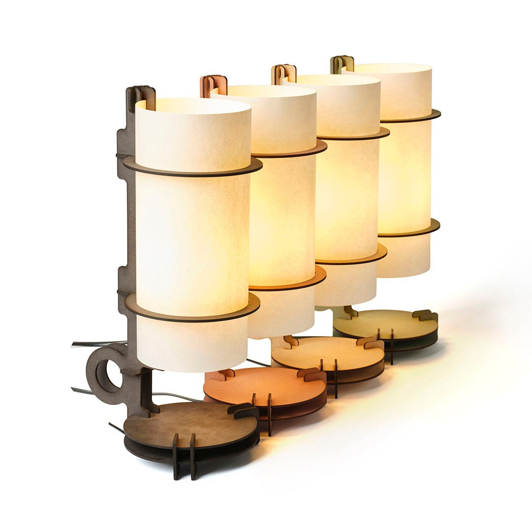 A(3) Tafellamp - hout in de kleur Naturel van Van Tjalle en Jasper