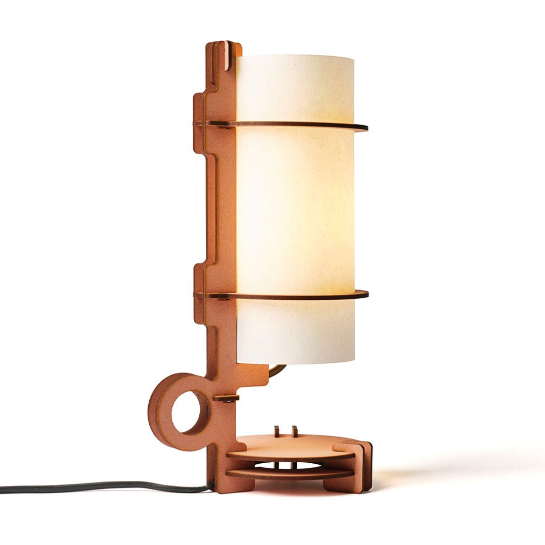 A(4) tafellamp - hout in de kleur Dirty Mint van Van Tjalle en Jasper