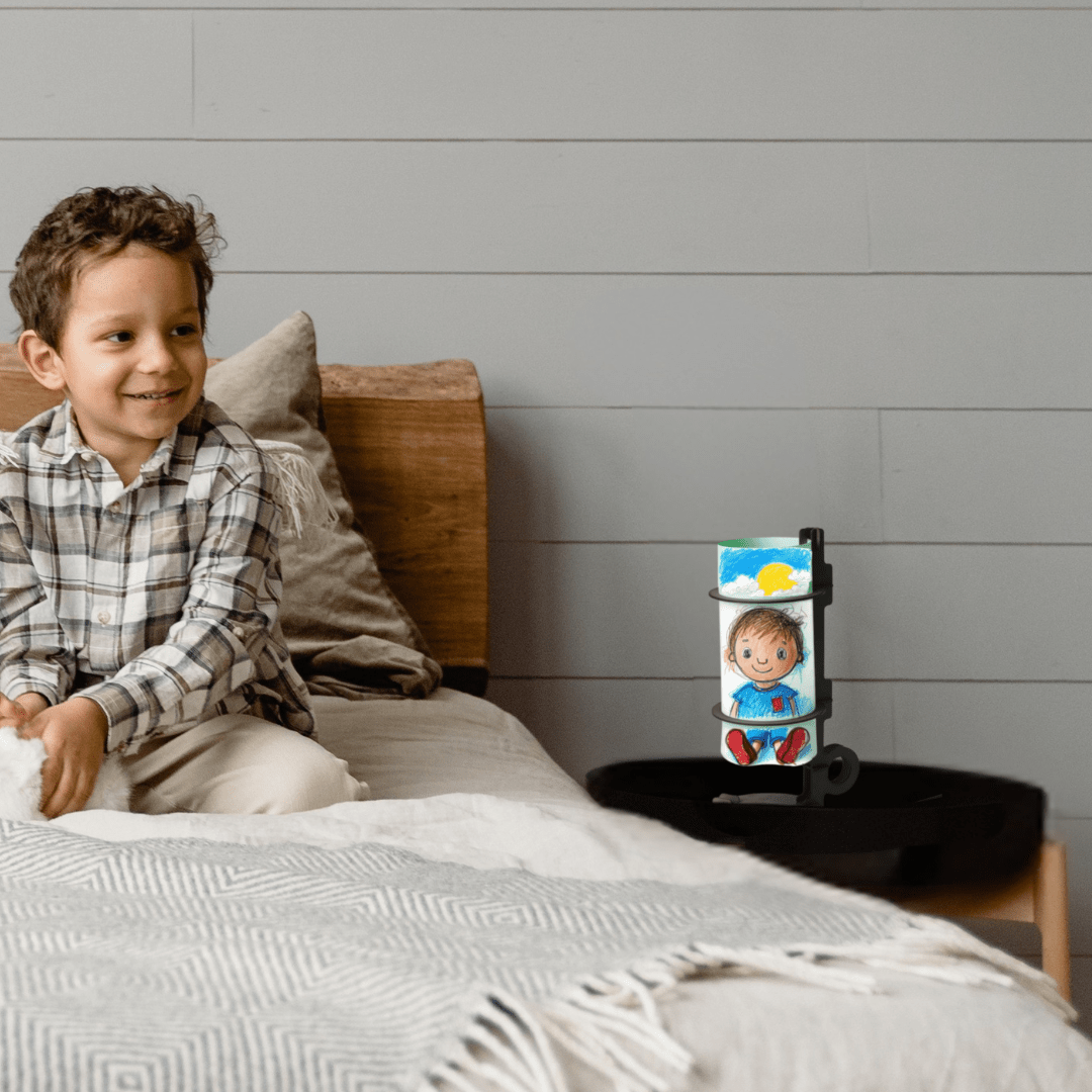 A(4) tafellamp - hout in de kleur Naturel van Van Tjalle en Jasper