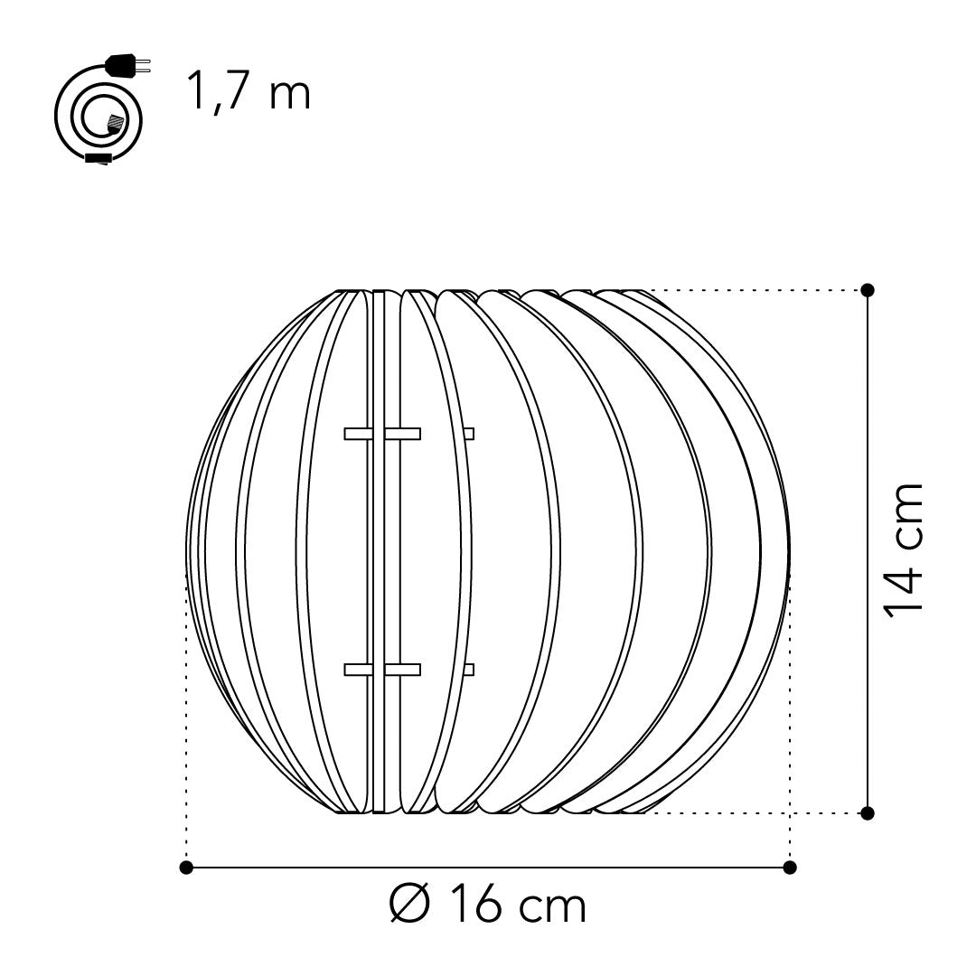 Atmosphere tafellamp - hout in de kleur Black van Van Tjalle en Jasper