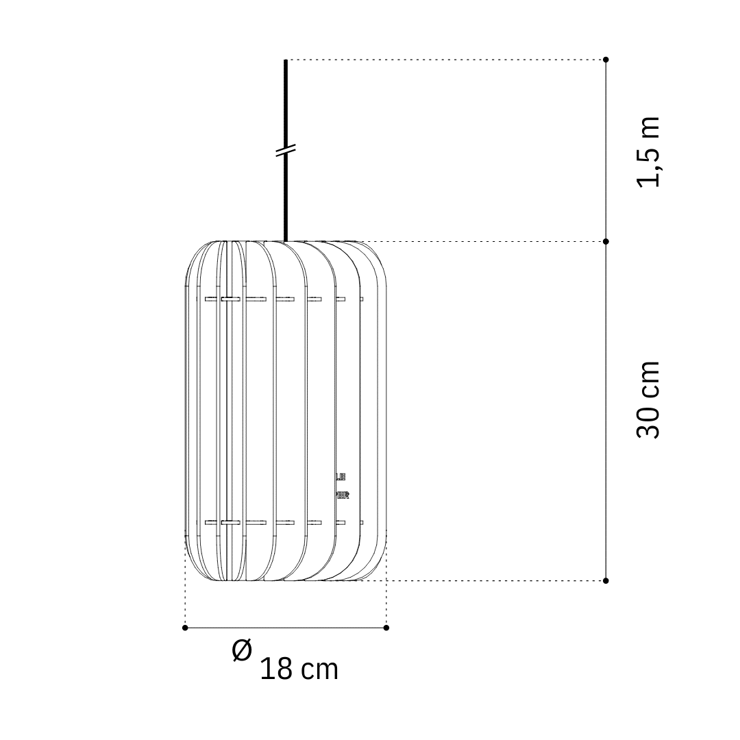 Cirla hanglamp - eetkamer in de kleur Black van Van Tjalle en Jasper