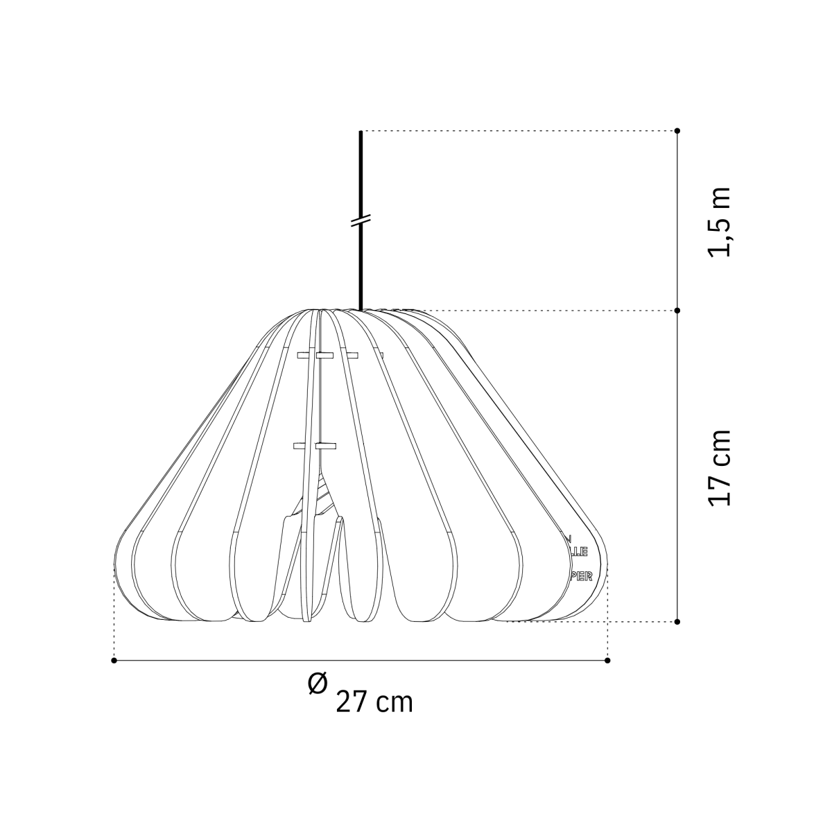 Hood hanglamp - hanglamp formaat van Van Tjalle en Jasper