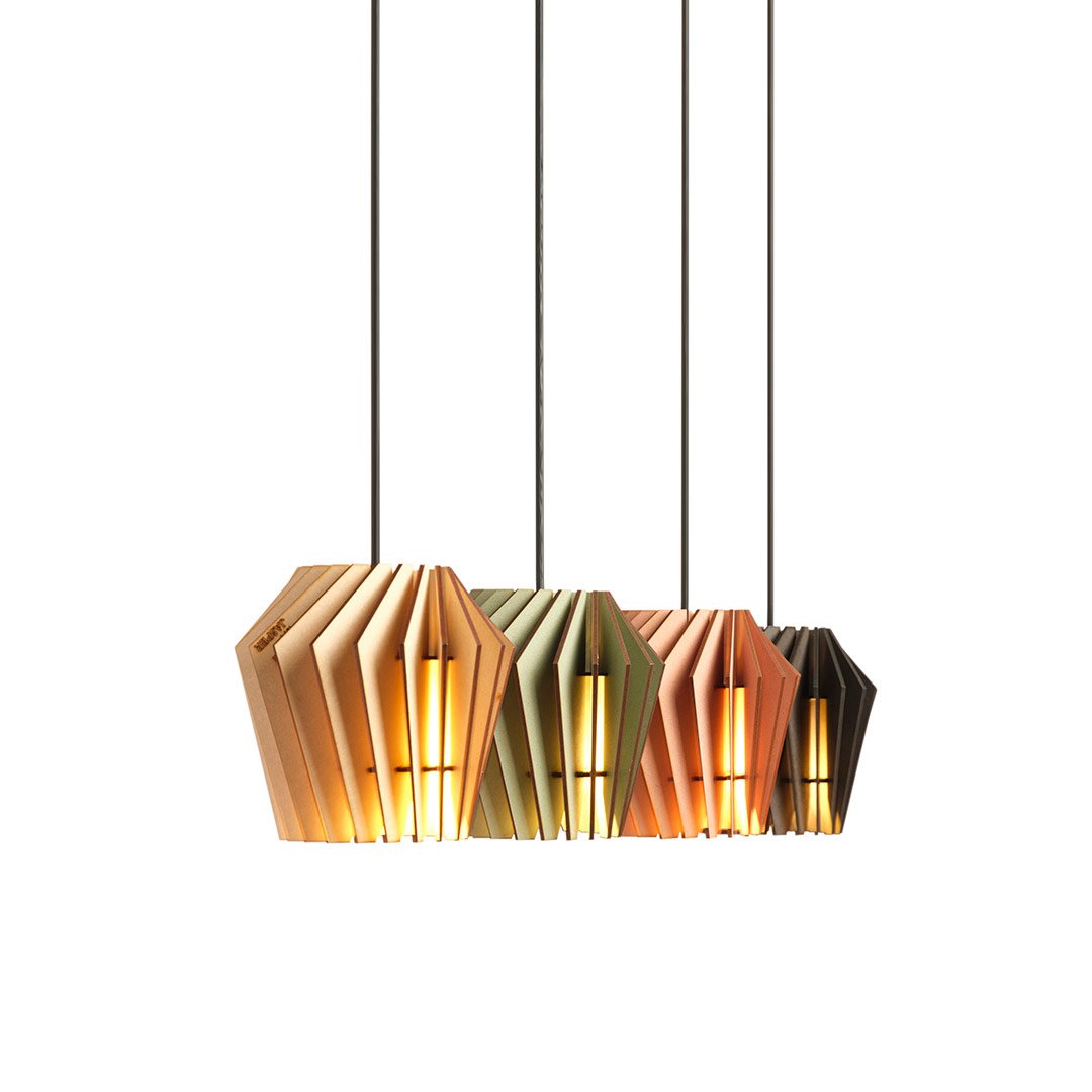 Mini - spot hanglamp - eetkamer in de kleur Naturel van Van Tjalle en Jasper