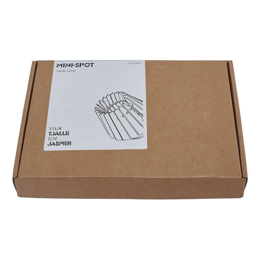 Mini - spot tafellamp - hout in de kleur Black van Van Tjalle en Jasper