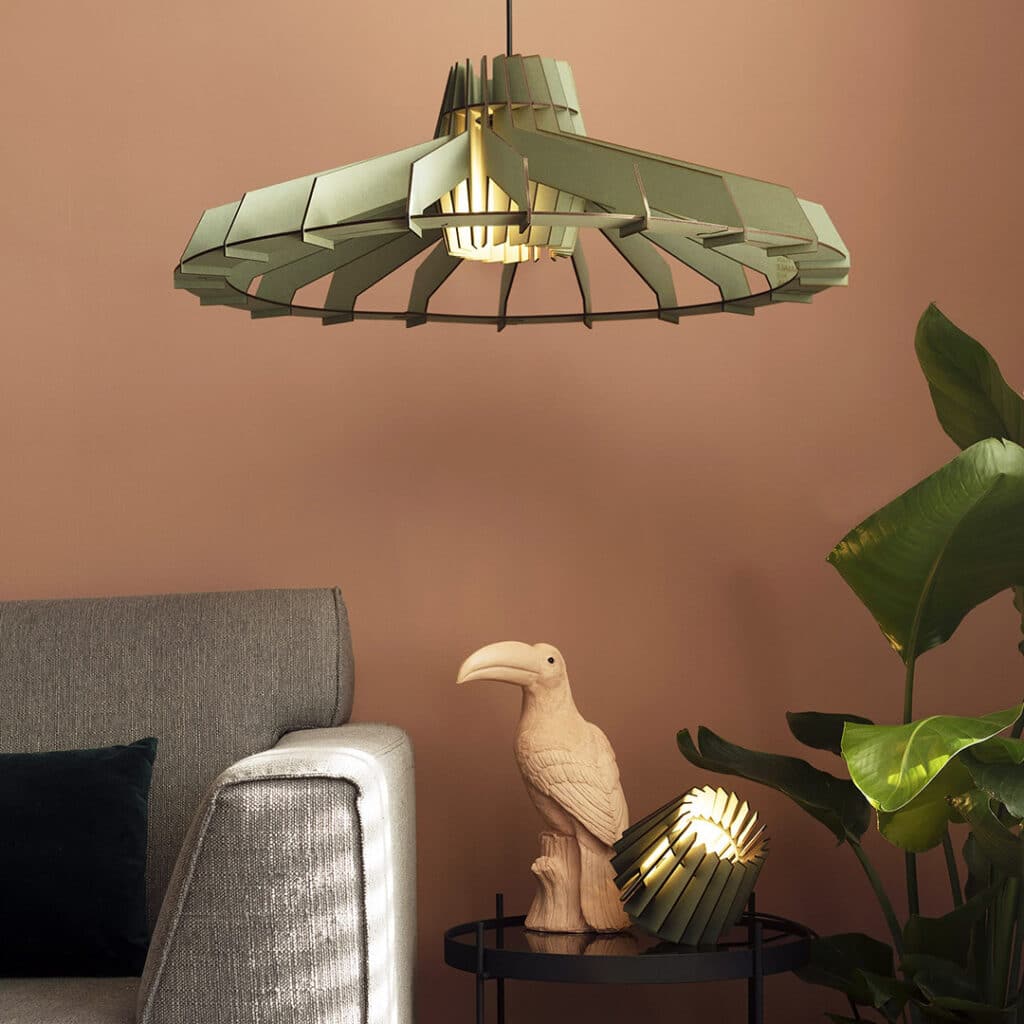 Nikolamp Tesla hanglamp - eetkamer in de kleur Naturel van Van Tjalle en Jasper