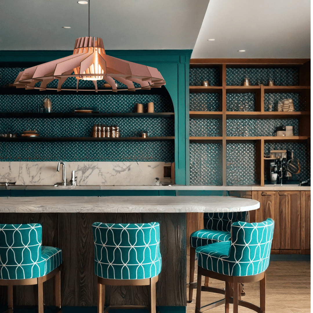 Nikolamp Tesla XL hanglamp - eetkamer in de kleur Naturel van Van Tjalle en Jasper