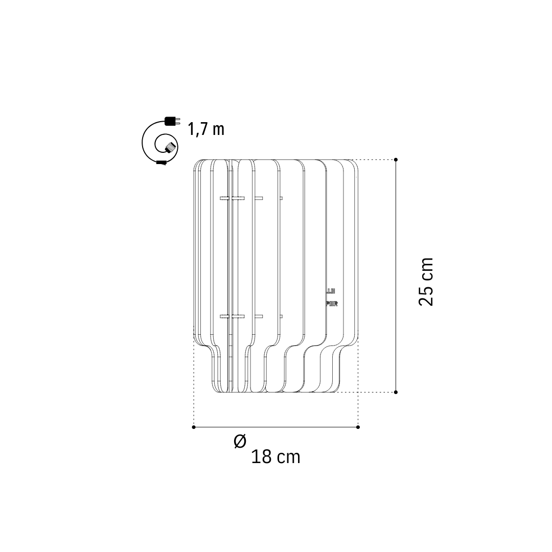 Nova tafellamp - hout in de kleur Aged Pink van Van Tjalle en Jasper