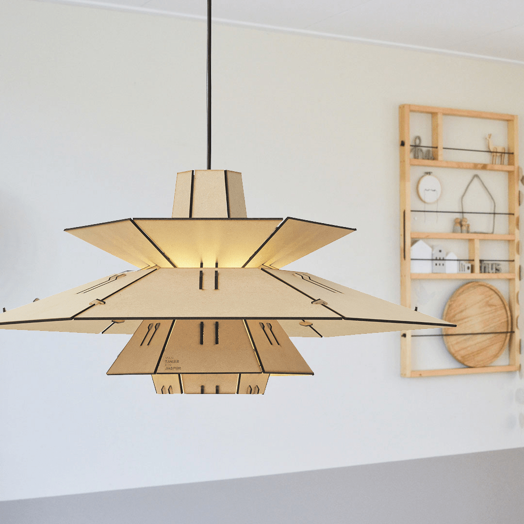 PM5 XL hanglamp - eetkamer in de kleur Naturel van Van Tjalle en Jasper