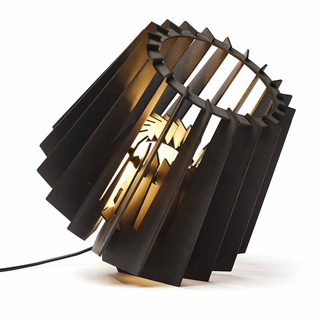 Spot - nik vloerlamp - hout in de kleur Dirty Mint van Van Tjalle en Jasper