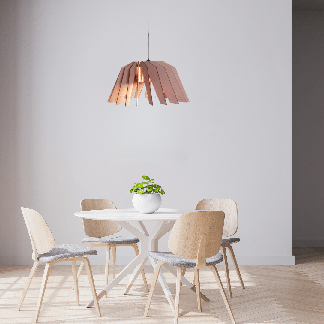Vesper hanglamp - eetkamer in de kleur aged pink van Van Tjalle en Jasper