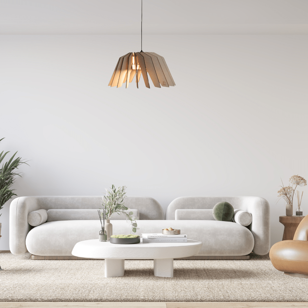 Vesper hanglamp - eetkamer in de kleur naturel van Van Tjalle en Jasper