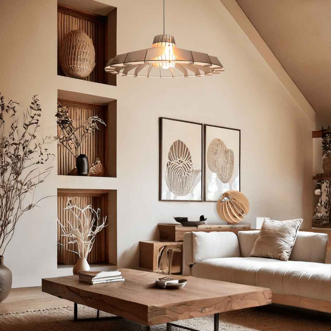 William Shakesphere vloerlamp - hout in de kleur Naturel van Van Tjalle en Jasper