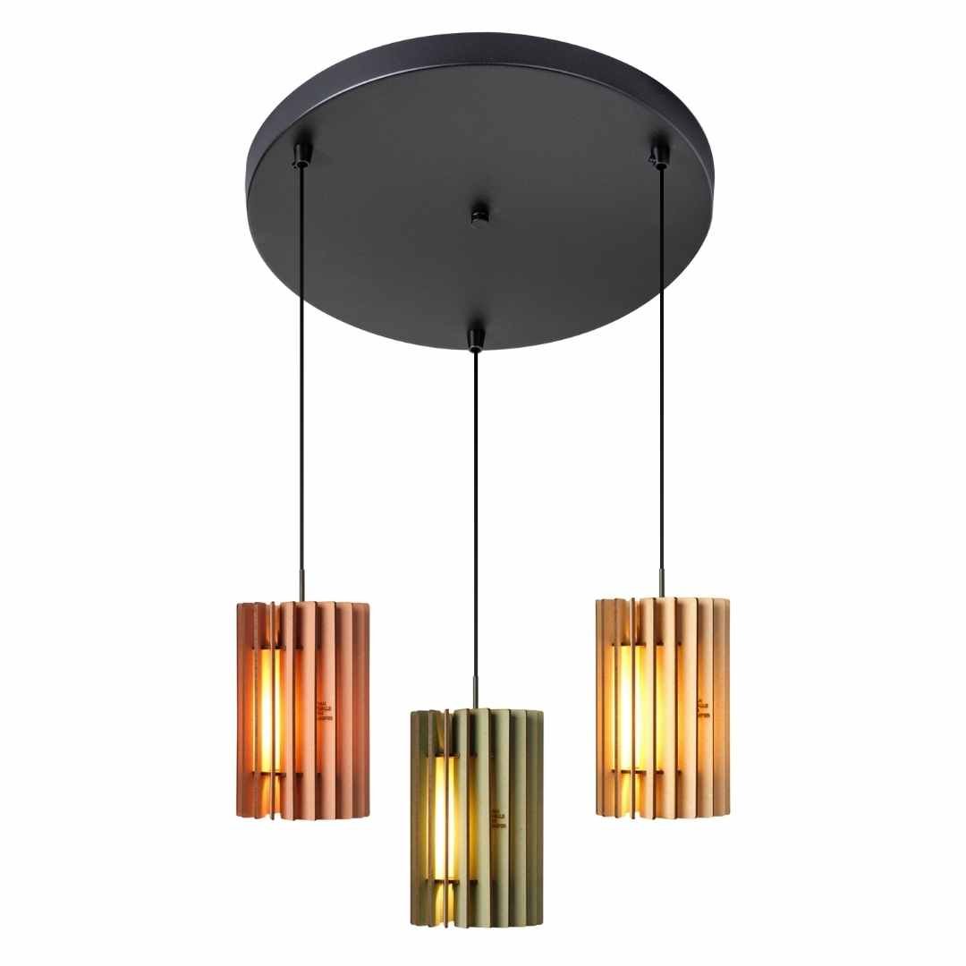 Zylinder Hanglamp bundel - Combi - sets in de kleur Naturel van Van Tjalle en Jasper