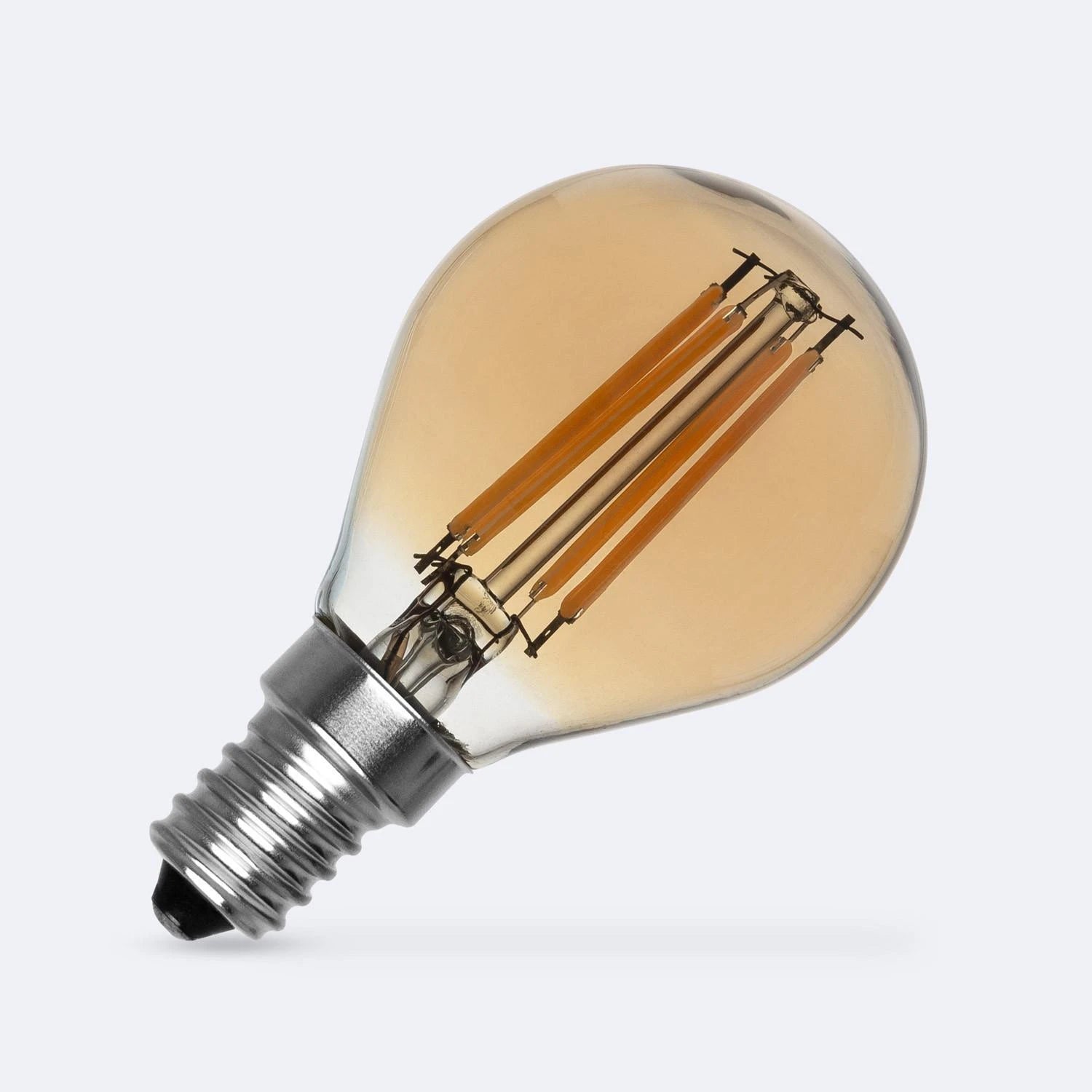 LED Filament Lamp E14 6W 600lm – P45 Gold – Ø45mm