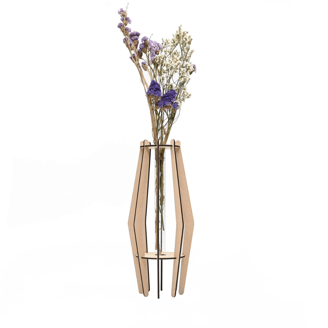 Boomer bloemenvaas - Bloemenvaas in de kleur Naturel van Van Tjalle en Jasper