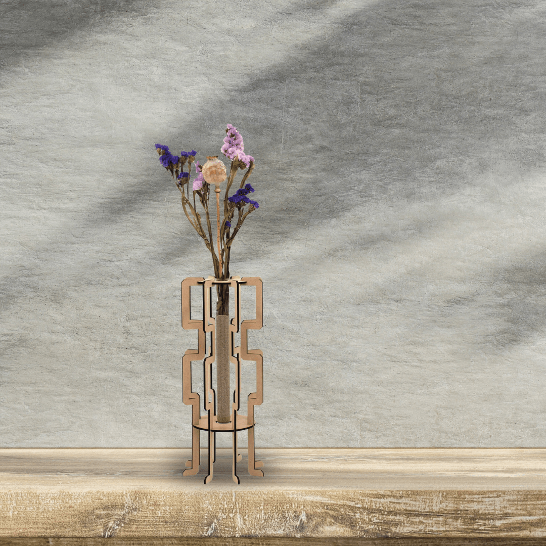 Gulf bloemenvaas - Bloemenvaas in de kleur Naturel van Van Tjalle en Jasper