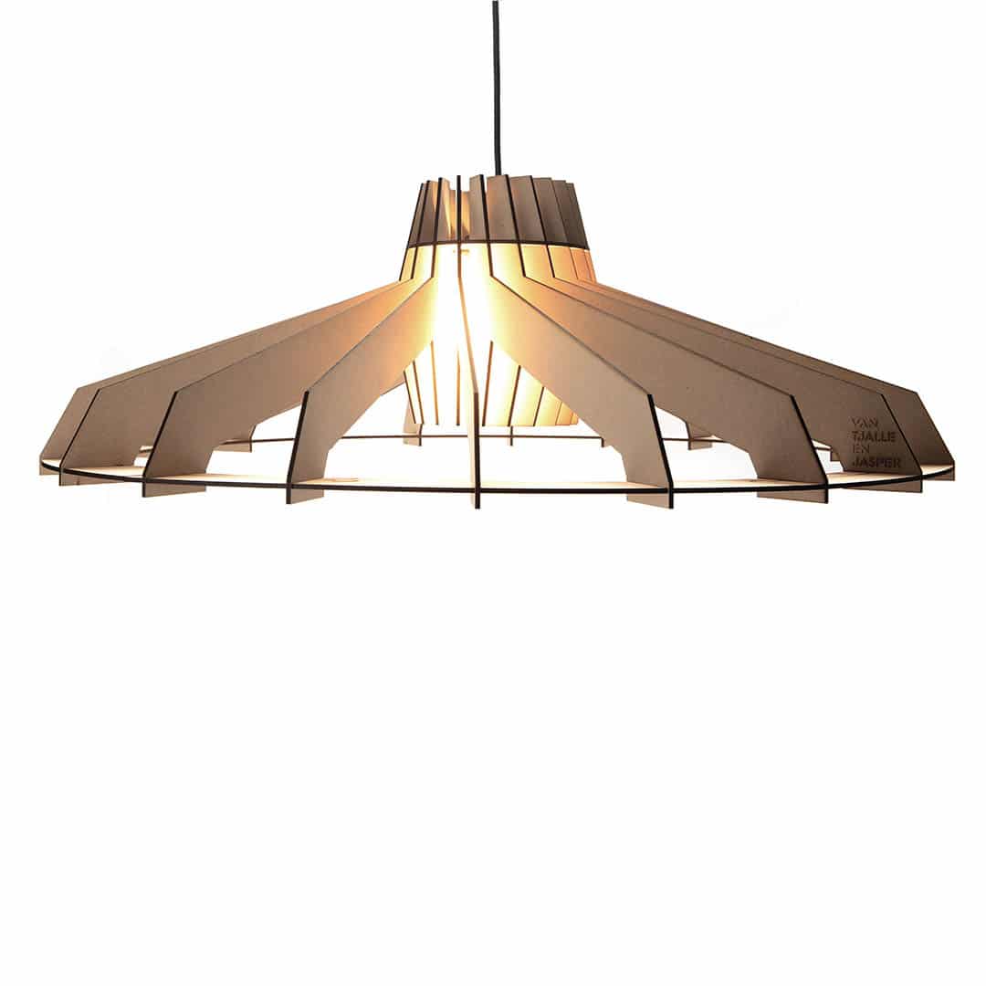 Nikolamp Tesla hanglamp - eetkamer in de kleur Naturel van Van Tjalle en Jasper