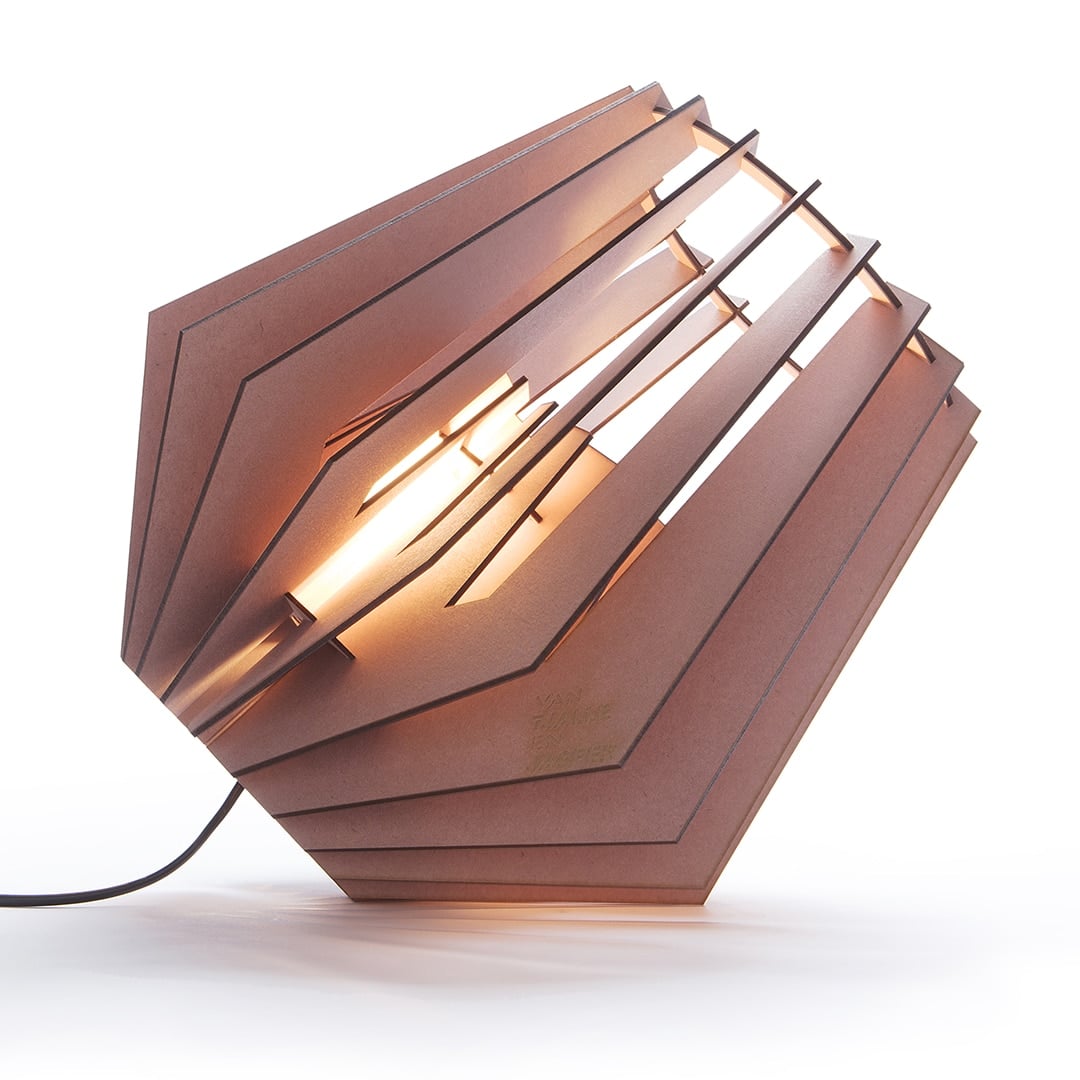 Spot - nik vloerlamp - hout in de kleur Dirty Mint van Van Tjalle en Jasper