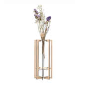 Square bloemenvaas - Bloemenvaas in de kleur Naturel van Van Tjalle en Jasper