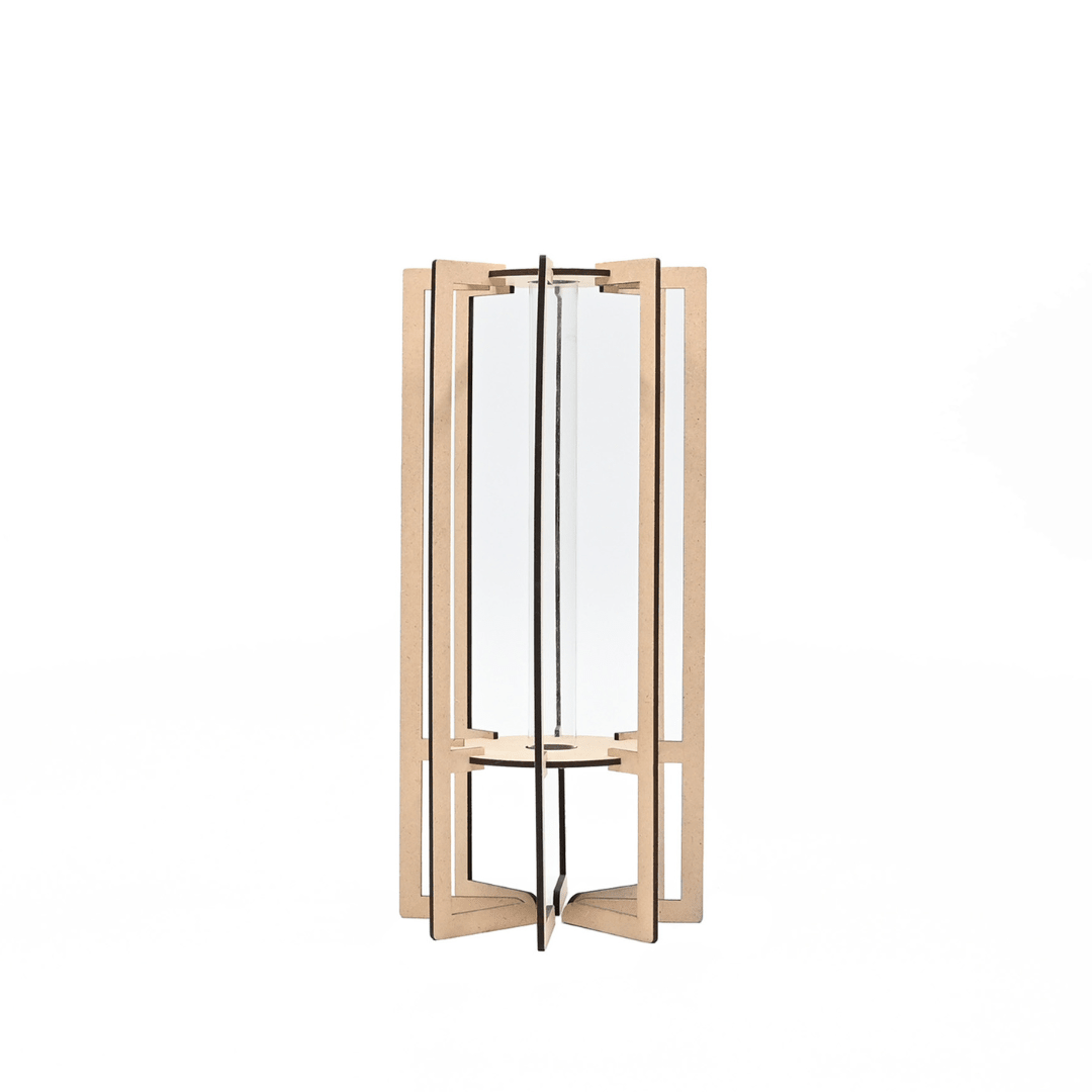 Square bloemenvaas - Bloemenvaas in de kleur Naturel van Van Tjalle en Jasper